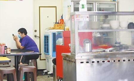 受俄烏戰爭及升息循環等影響,主計總處27日公布今年經濟成長率下修為3.91%。圖為小吃店業者等待顧客上門。(張鎧乙攝)