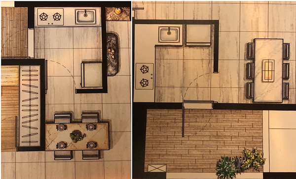 廚房門朝餐桌格局。圖／好房網News記者蔡佩蓉攝影