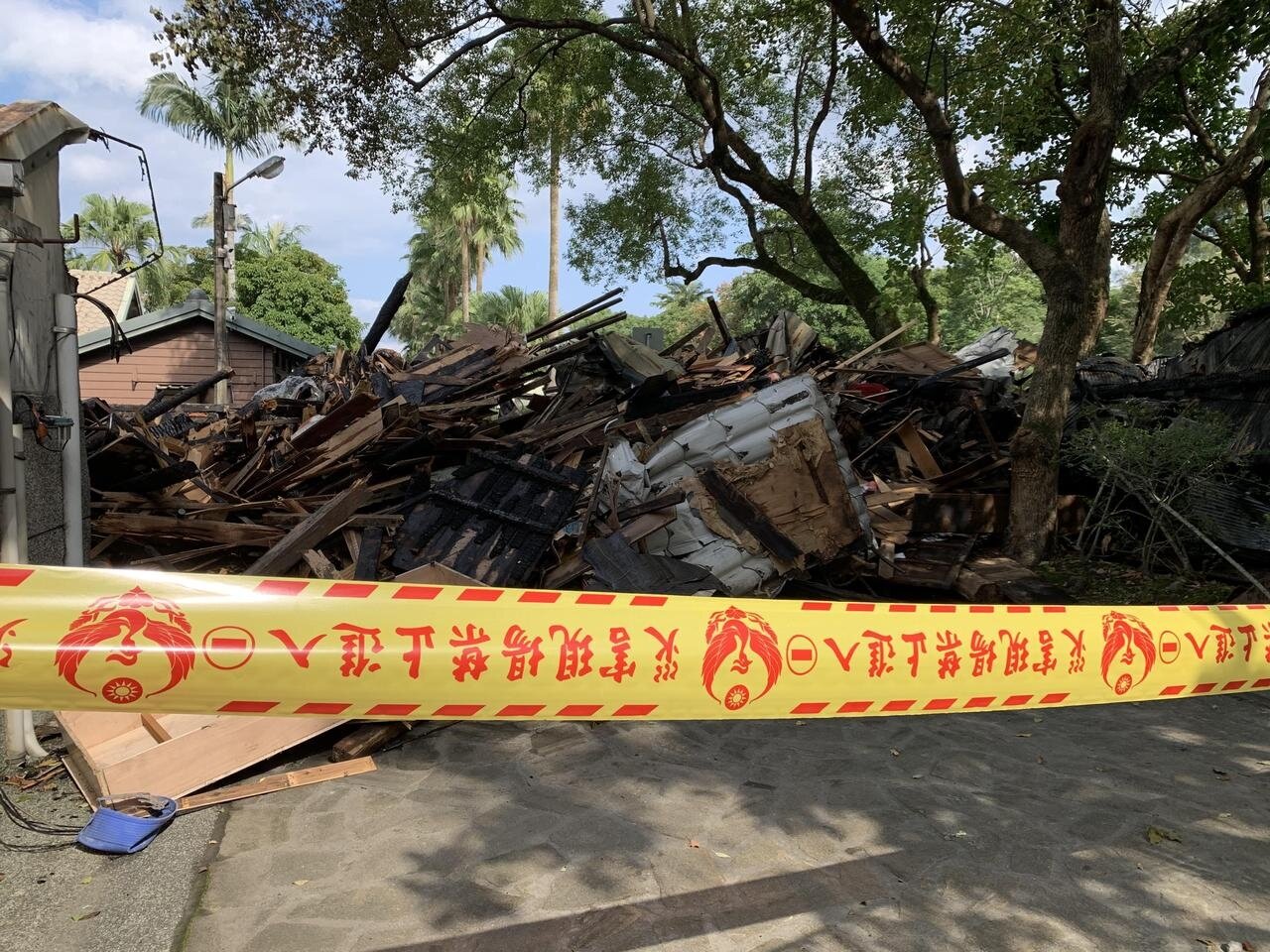 羅東林管處將儘速恢復環境整潔,該空間未來會融入園區進行整體規劃。記者林佳彣/攝影