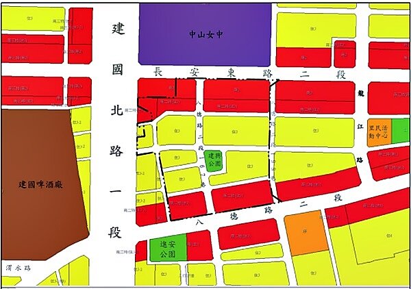 台北市中山女中南側地區鐵路宿舍活化,內政部營建署表示,本案全區整體規劃及歷史建築修復再利用、經台北市文資審議大會通過。圖/台北市政府
