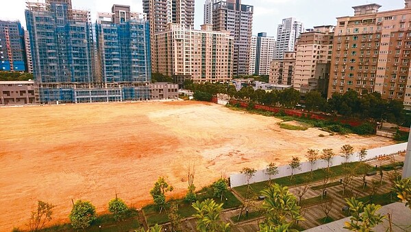 新北影視城一波三折,林口區力行段第四種產業專用區土地現況。圖/新北市經發局提供