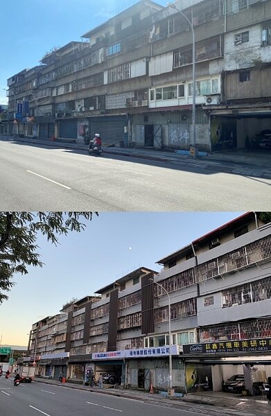 都更前(上)後(下)對比圖。圖/新北城鄉局提供