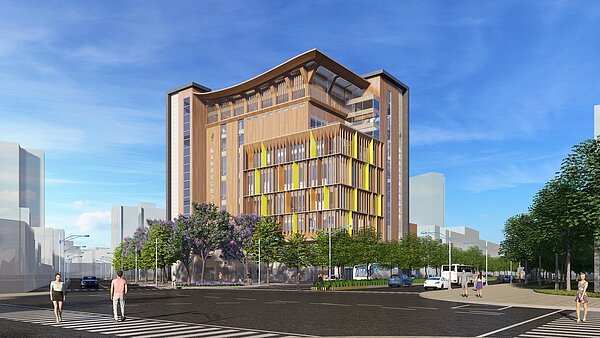 新北湧蓮寺公益大樓下附設公有停車場。圖／記者李定宇翻攝