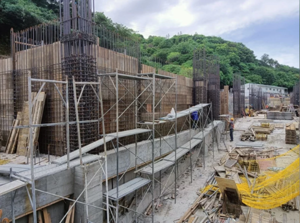 台北市第二殯儀館正進行二期整建工程。圖／北市新工處提供