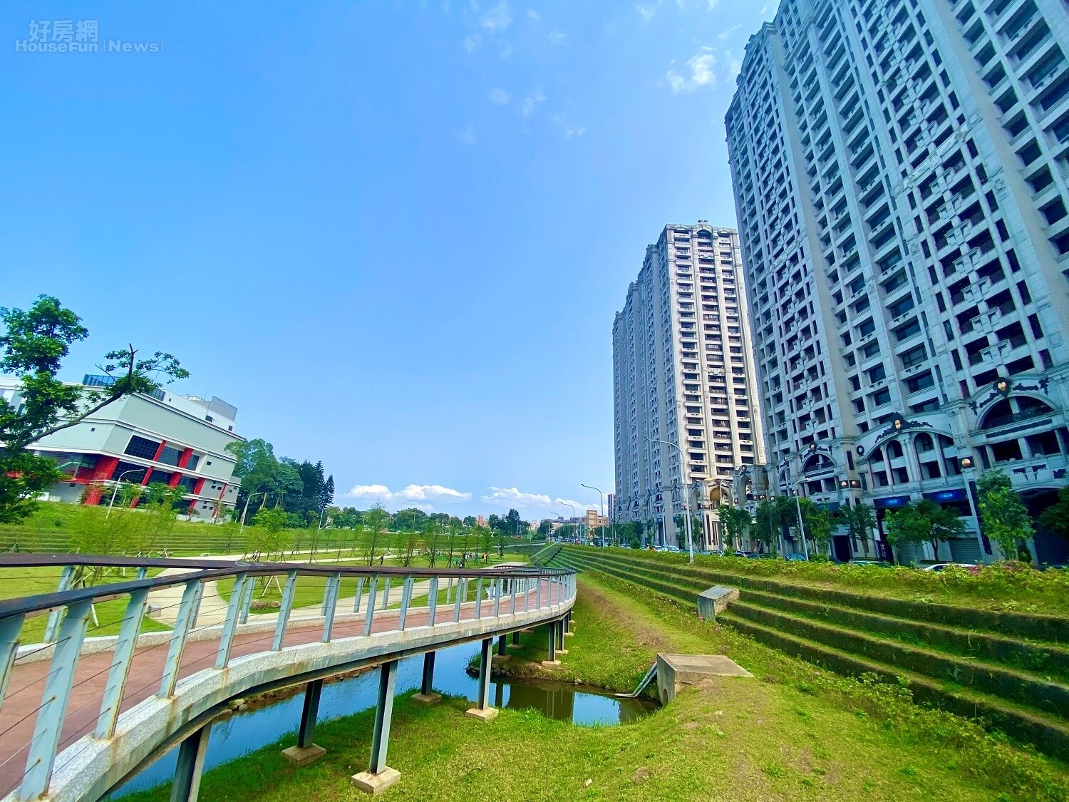 林口國民運動中心旁的防災公園。好房網News記者楊欽亮 / 攝影