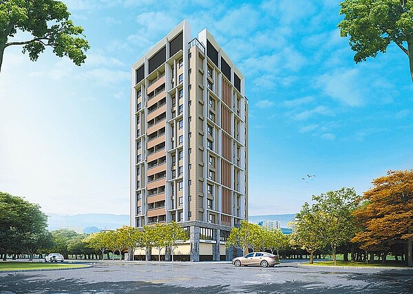 中壢海華生活圈指標大案「醴寓」建築外觀3D示意圖。圖/業者提供