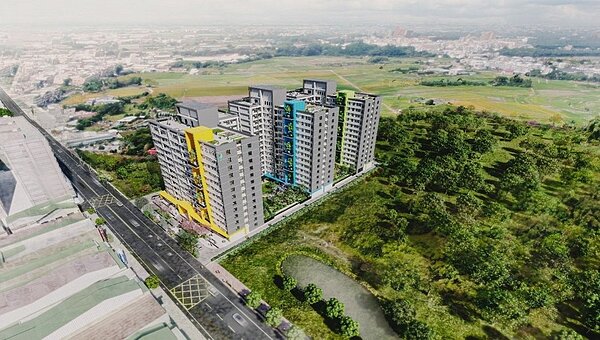 嘉義縣首批社會住宅落腳民雄鄉,國家住都中心興辦的「福樂安居」社會住宅統包工程決標,基地位在民雄福樂村北勢子營區舊址,佔地約0.9公頃,全部630戶,圖為基地電腦模擬圖。圖/取自國家住都中心官網