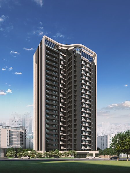 躍大直建築外觀透視圖