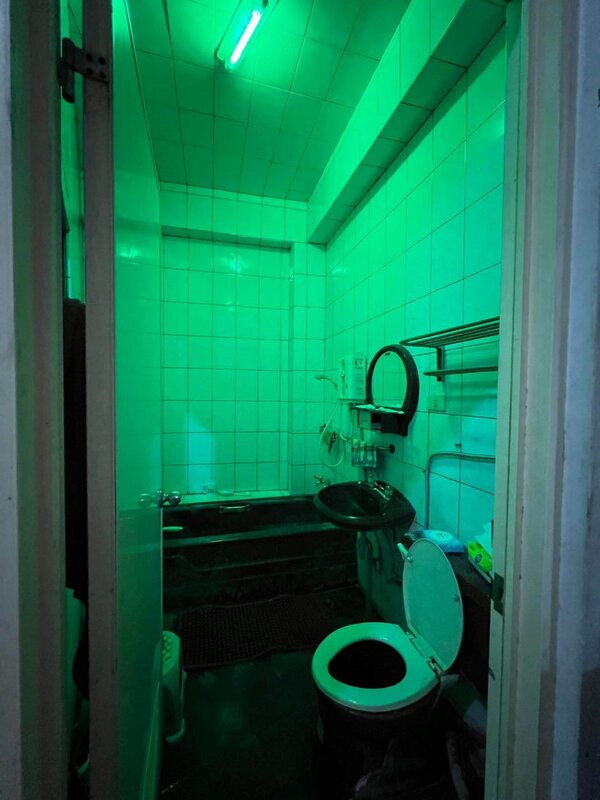 網友匿名投稿「阿嬤家廁所」的照片讓眾人嚇到。圖／擷取自《奇葩裝潢分享中心》