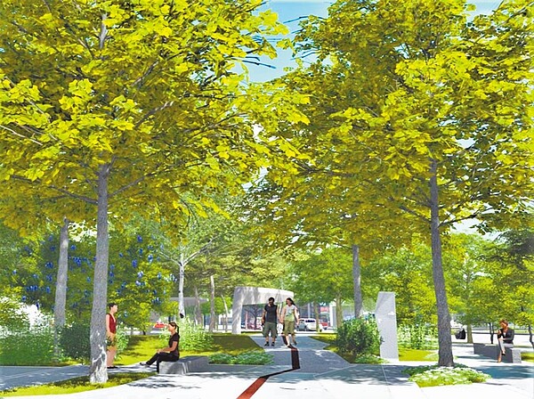 台中市府啟動「魅力東光綠廊悠遊計畫」優化2.3公里東光園道,預計今年底完工。示意圖/台中市政府提供