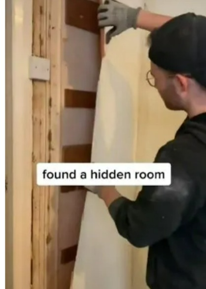 夫妻開箱新家發現密室。圖/取自tiktok