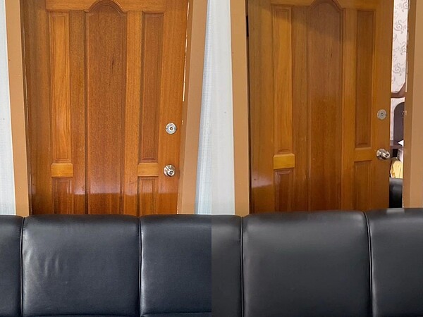 林小姐(化名)爆料,自己住在桃園龜山檢疫所的房間竟然和亞旭電腦確診者的房間相通,而且只有對方的門有鎖,質疑防疫和人身安全都大有問題。圖/讀者提供