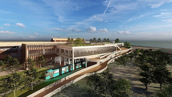 淡海輕軌二期模擬圖。圖/新北市捷運局