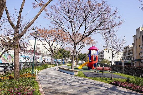 后里花之道打造多層次廊道。圖／台中市政府提供