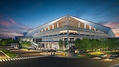 水湳轉運中心夜間模擬圖。圖/台中市交通局提供