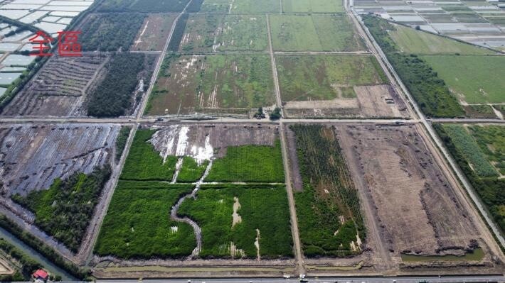 七股科技工業區預計9月底可供廠商建廠。圖/台南市府提供