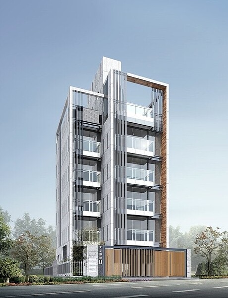 「文心靜靜」建築為極簡獨白設計,僅規劃8戶。圖/現場提供