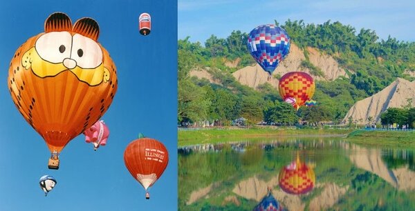 台灣緊接著將有2大熱氣球嘉年華，分別舉辦在台中和高雄。圖／台中市石岡區公所提供、翻攝自高雄旅遊網官網