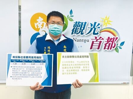 南投縣環保局長李易書,18日說明縣內垃圾處理情形。(廖志晃攝)