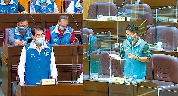 桃園市議員彭俊豪關心再生水議題。(陳夢茹翻攝)