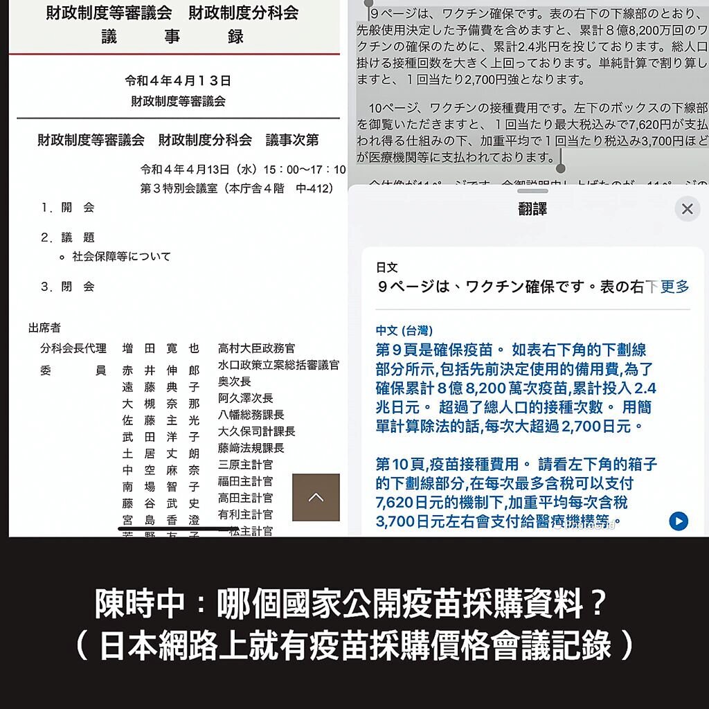 陳時中喊疫苗採購是機密徐巧芯 日本早公布 好房網news