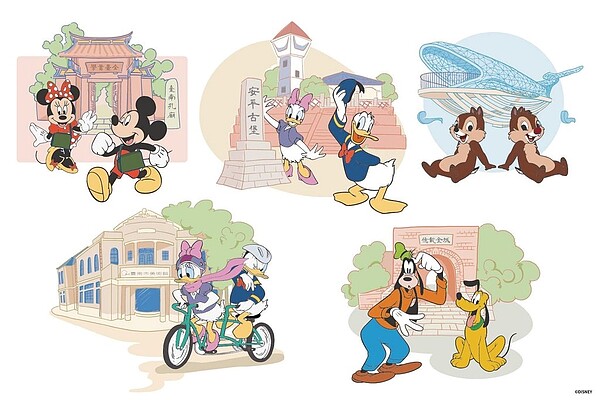 「米奇與好朋友Chill遊台南」活動期間為9/9起至10/30止。圖/台南觀旅局提供