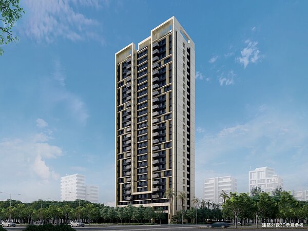 國泰雍萃建築外觀3D示意。