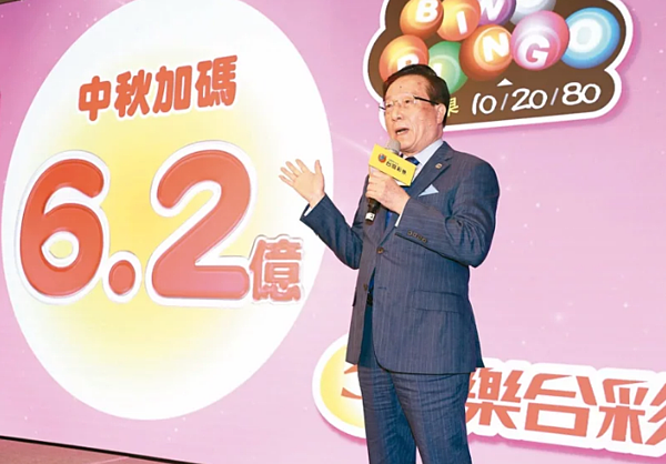 台灣彩券公司昨天舉行「台灣彩券中秋加碼」記者會,由台灣彩券董事暨發言人黃志宜宣布,加碼總金額六點二億元。記者黃義書/攝影