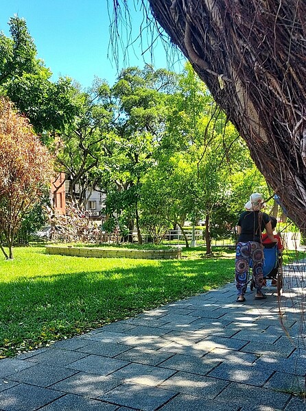 公園裡吹來陣陣徐風,比吹冷氣爽太多 了!易小滿攝