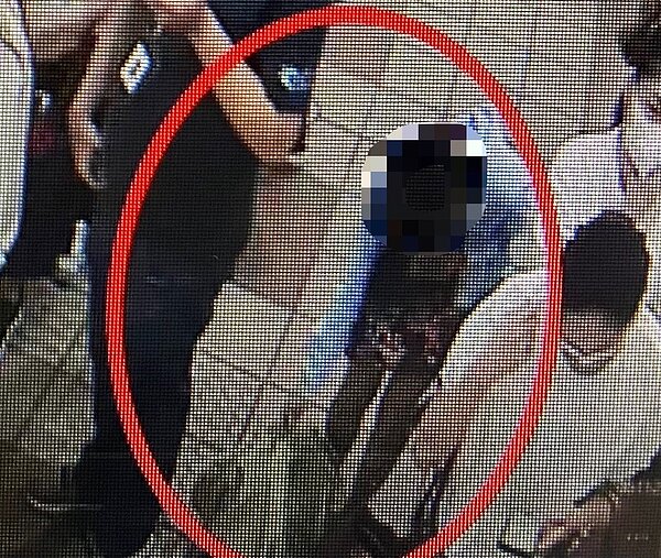 北捷發生一起松鼠咬人事件。圖/北市捷警提供