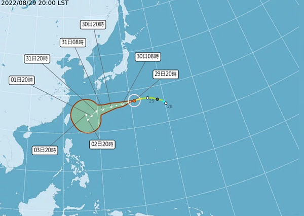 軒嵐諾增強為中颱。 圖/中央氣象局