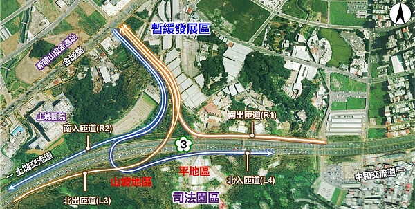 2023年預計動工的國3北土城交流道，可大大舒緩尖峰時刻的車流。圖／新北市政府提供
