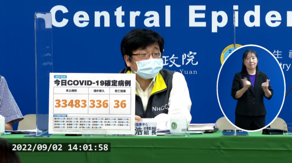 中央流行疫情指揮中心今（2）日公布國內新增33,819例COVID-19確定病例。圖／翻攝自疾管局