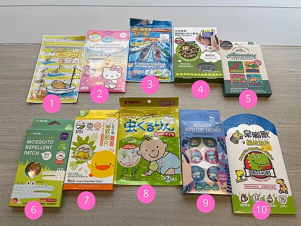 台中抽檢10款防蚊貼片,其中7款驗出重金屬成分,但仍在規範內。圖/台中市政府提供