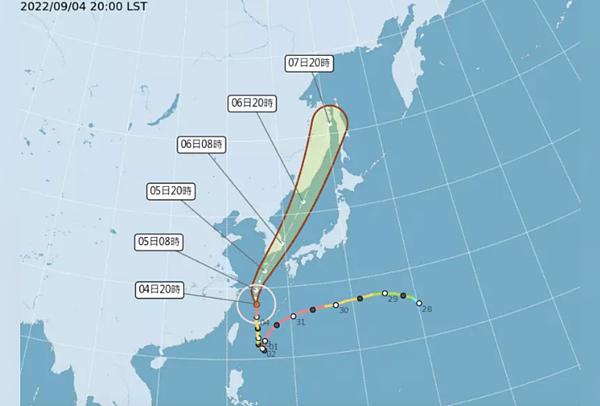 中央氣象局昨天晚上解除強颱軒嵐諾海上警報。圖／取自氣象局網站
