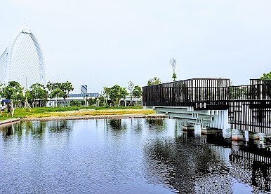 台中市府建設局以中央公園參賽2022智慧城市創新應用獎，將「智慧、低碳、創新」理念結合中央監控系統及數位物聯網科技整合，成功榮獲「智慧政府領域創新應用獎」。圖／台中市府提供