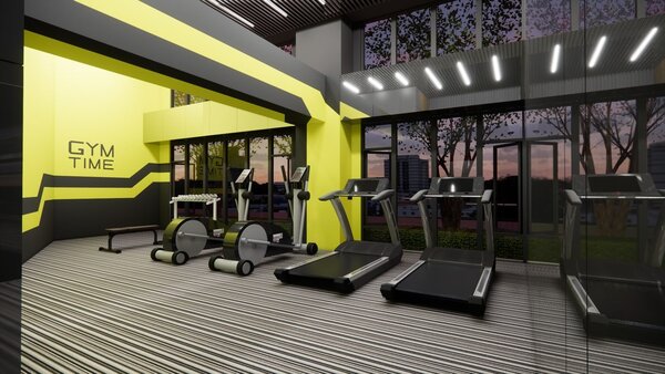 讓住戶可盡享運動快感的健身房。圖／立信天朗提供
