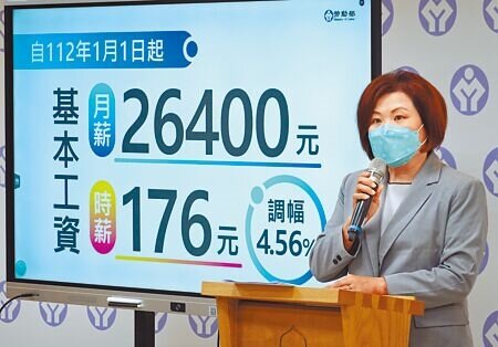 基本工資調漲方案明年元旦上路。(本報資料照片)