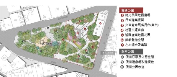 揮別陳年違建戶，北市永昌公園擴建。圖／台北市工務局提供