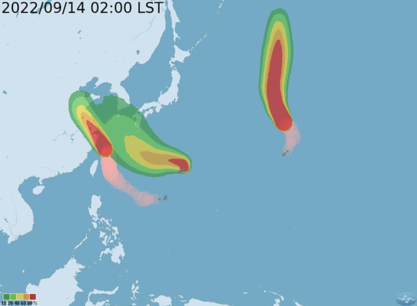 南瑪都生成三颱共舞各地天氣曝光。圖／擷取自氣象局網站