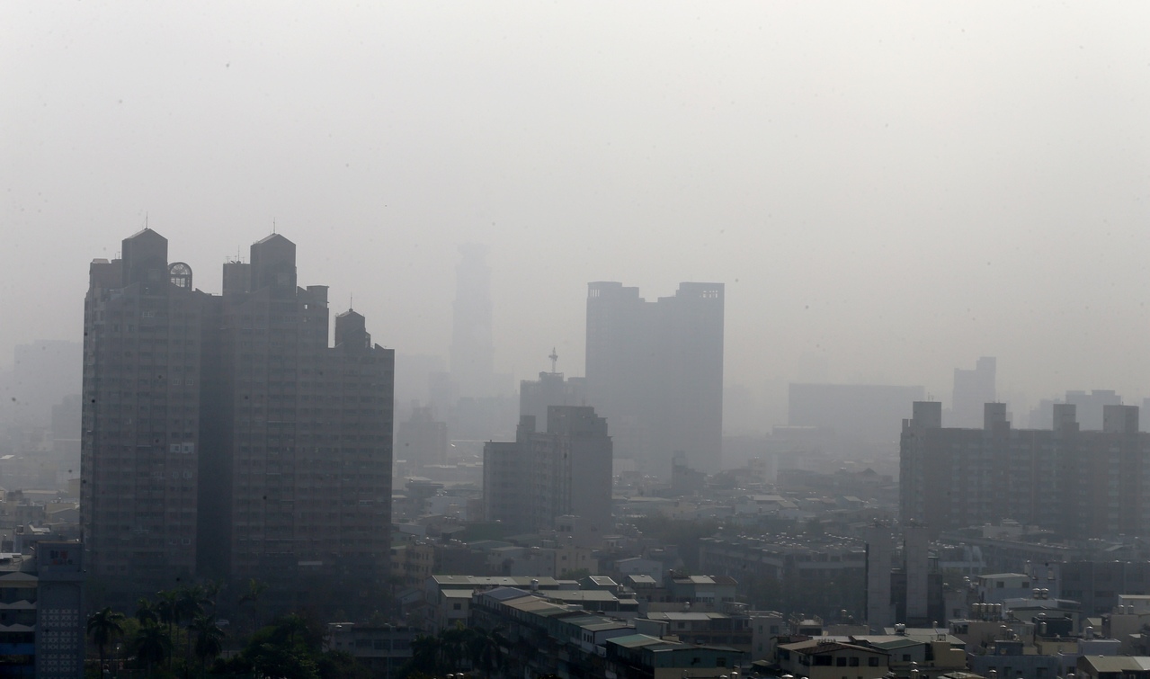 空氣品質示意圖。報系資料照／記者劉學聖攝影 