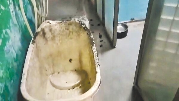 台北市長柯文哲推動「動物友善城市」，改建動物之家卻不斷改弦易轍，導致犬隻必須生活在惡劣的環境。（台北市議員黃郁芬研究室提供／游念育台北傳真）