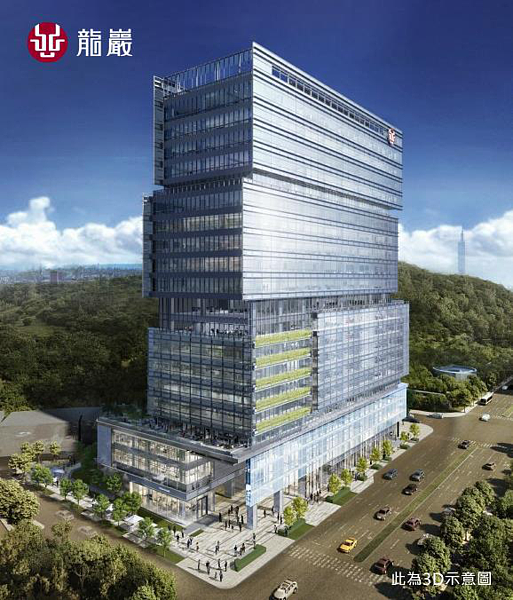 「龍巖南港商辦大樓」是龍巖攜手HBA Architecture建築團隊,要在南港打造新地標商辦大樓。圖/龍巖提供