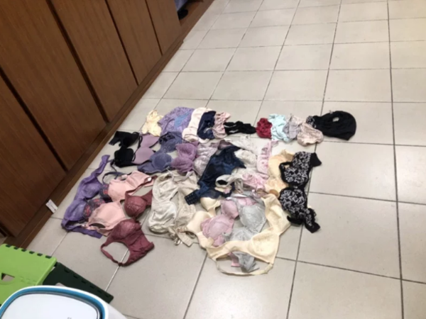 新竹縣竹北市近日有「內衣大盜」現蹤，一口氣偷走超過20件內衣褲。記者王淑君／翻攝