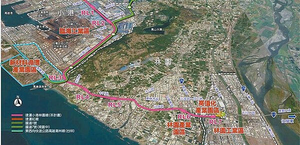 行政院核定高雄捷運小港林園線綜合規劃報告,高市府表示已同步啟動設計作業,接續將積極辦理施工發包作業,朝今年底前動工之目標邁進。(高雄市府捷運局提供/洪靖宜高雄傳真)