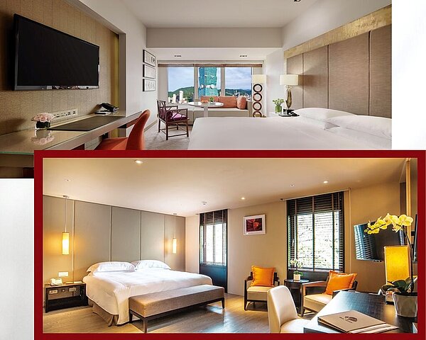 北投大地酒店聯手台北君悅酒店推出「悅享大地 豪金假期」限時限量二泊四食住宿專案，集結各家酒店特色，享受不同渡假風。圖／大地酒店提供