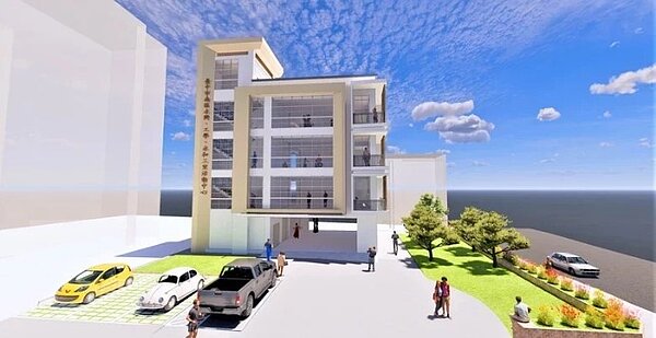 台中市南區三里活動中心模擬圖。圖/民政局提供