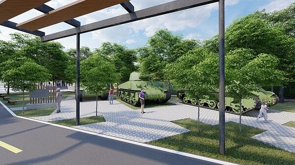 M48A3戰車展示區改善後模擬圖。圖／中市府提供