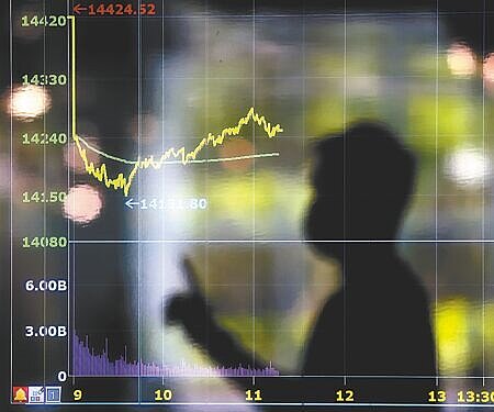 美國激進升息的利空持續發酵,引爆全球新一波股災,台股昨雖小漲,但近日股匯頻頻出現雙殺局面。圖為22日投資人觀看台股指數。(黃世麒攝)