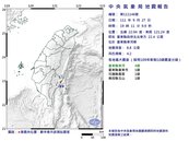 19：11地牛翻身！台東發生規模4.2淺層地震　深度僅8.8公里